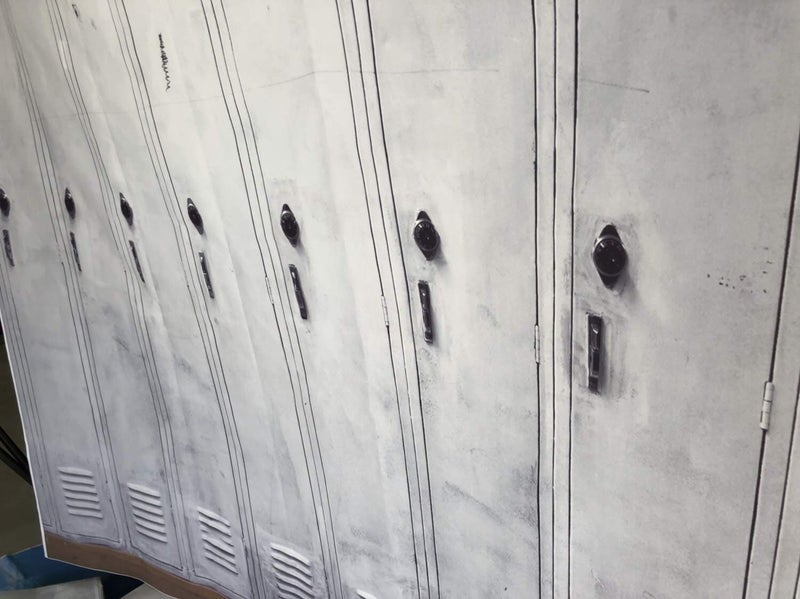 AOFOTO 6x6ft Old School Locker Backdrop White Gym Hall Room Safety Depository Security Storage Cabinet Photography Background Lockable Cells Interior Locked Door Student Portrait Photo Studio Props - Image 5